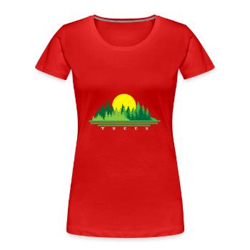 Arbre - T-shirt bio Premium Femme - rouge - Devant - Mia (176cm)