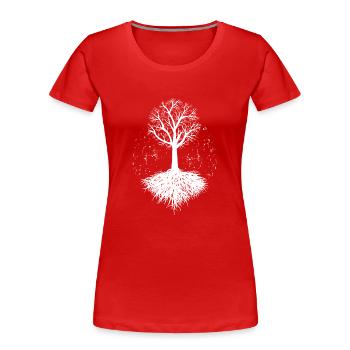 Arbre - T-shirt bio Premium Femme - rouge - Devant - Mia (176cm)