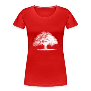 Arbre - T-shirt bio Premium Femme - rouge - Devant - Mia (176cm)