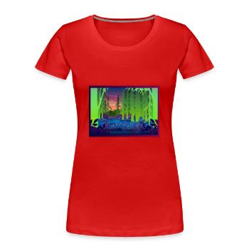 Arbre - T-shirt bio Premium Femme - rouge - Devant - Mia (176cm)