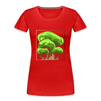 Arbre - T-shirt bio Premium Femme - rouge - Devant - Mia (176cm)