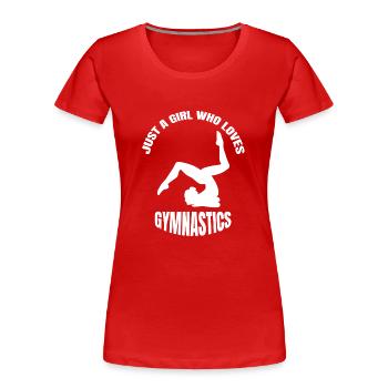 Gymnastique Plancher Gymnastique Gymnastique Gymnastique Gymnastique Gymnastique - T-shirt bio Premium Femme - rouge - Devant - Mia (176cm)
