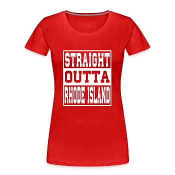 Rhode Island Spruch Lustig Rhode Island Geschenk - Frauen Premium Bio T-Shirt - Rot - Vorne - Mia (176cm)