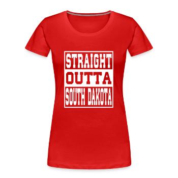 Dakota du Sud disant drôle Cadeau du Dakota du Sud - T-shirt bio Premium Femme - rouge - Devant - Mia (176cm)