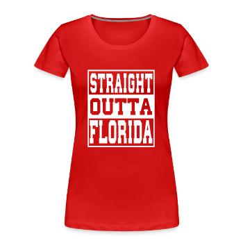Floride disant drôle Florida Cadeau - T-shirt bio Premium Femme - rouge - Devant - Mia (176cm)