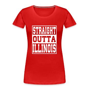 Illinois Spruch Lustig Illinois Geschenk - Frauen Premium Bio T-Shirt - Rot - Vorne - Mia (176cm)