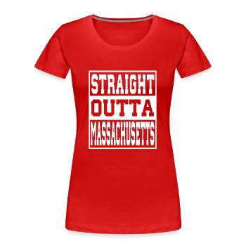 Massachusetts Spruch Lustig Massachusetts Geschenk - Frauen Premium Bio T-Shirt - Rot - Vorne - Mia (176cm)
