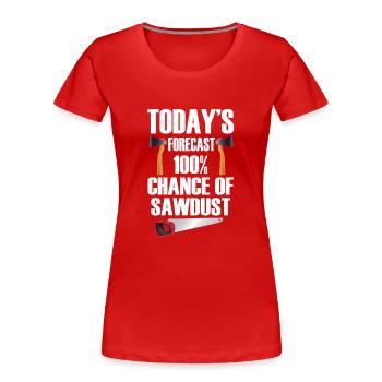 Tischler - Frauen Premium Bio T-Shirt - Rot - Vorne - Mia (176cm)