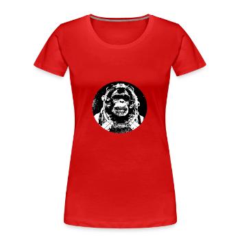 Singe - T-shirt bio Premium Femme - rouge - Devant - Mia (176cm)