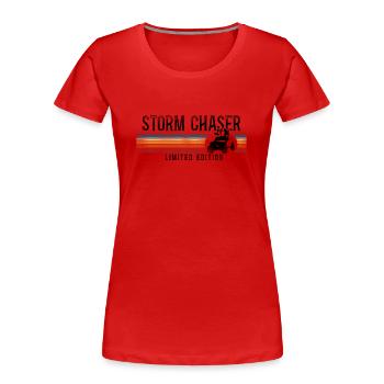 Storm Chaser Hurricane Meteorology - Frauen Premium Bio T-Shirt - Rot - Vorne - Mia (176cm)