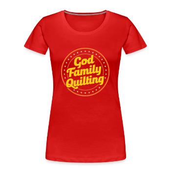 God Family Quilting Knitting Crocheting Sewing Bal - Frauen Premium Bio T-Shirt - Rot - Vorne - Mia (176cm)