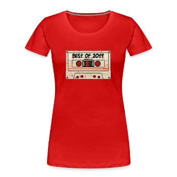 Best of 2019 Kasette Retro Tape - Frauen Premium Bio T-Shirt - Rot - Vorne - Mia (176cm)