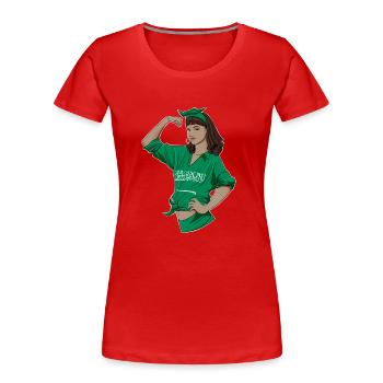 Arab Girl Unbreakable I Arab Heritage I Saudi - Frauen Premium Bio T-Shirt - Rot - Vorne - Mia (176cm)