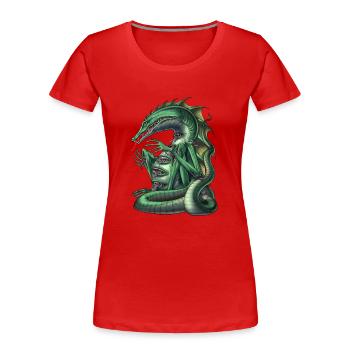 Aztekische Mythologie Kreatur Cipactli - Frauen Premium Bio T-Shirt - Rot - Vorne - Mia (176cm)