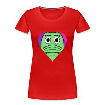 Bisexuell Krokodil Geschenk - Frauen Premium Bio T-Shirt - Rot - Vorne - Mia (176cm)