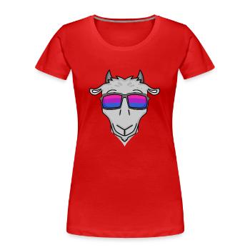 Bisexuell Ziege Geschenk - Frauen Premium Bio T-Shirt - Rot - Vorne - Mia (176cm)