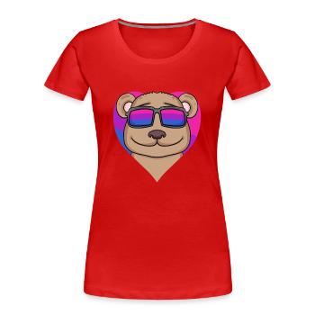 Bisexuell Braunbär Geschenk - Frauen Premium Bio T-Shirt - Rot - Vorne - Mia (176cm)
