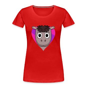 Bisexuell Pferd Geschenk - Frauen Premium Bio T-Shirt - Rot - Vorne - Mia (176cm)