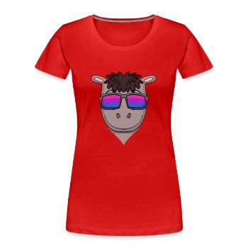 Bisexuell Pferd Geschenk - Frauen Premium Bio T-Shirt - Rot - Vorne - Mia (176cm)