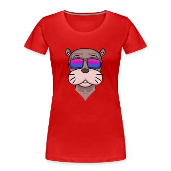 Bisexuell Seelöwe Geschenk - Frauen Premium Bio T-Shirt - Rot - Vorne - Mia (176cm)