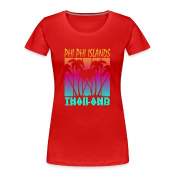 Vintage Phi Phi Islands Thaïlande - T-shirt bio Premium Femme - rouge - Devant - Mia (176cm)