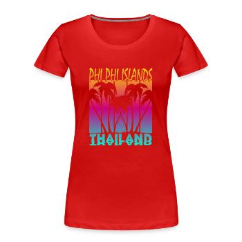 Vintage Phi Phi Islands Thaïlande - T-shirt bio Premium Femme - rouge - Devant - Mia (176cm)