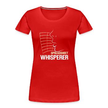 Spreadsheet Kollege Buchhalter Arbeit Tabelle - Frauen Premium Bio T-Shirt - Rot - Vorne - Mia (176cm)