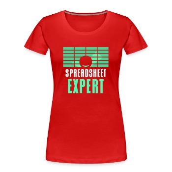 Spreadsheet Experte Buchhalter Tabelle Arbeit - Frauen Premium Bio T-Shirt - Rot - Vorne - Mia (176cm)
