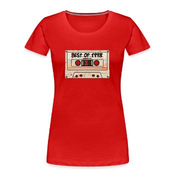 Best of 1998 Kasette Retro Tape - Frauen Premium Bio T-Shirt - Rot - Vorne - Mia (176cm)