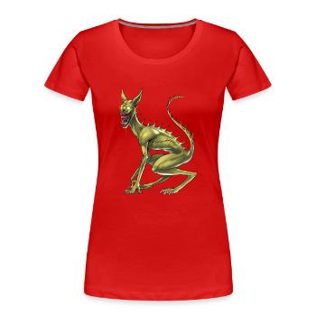 Kryptidisches Monster Chupacabra - Frauen Premium Bio T-Shirt - Rot - Vorne - Mia (176cm)