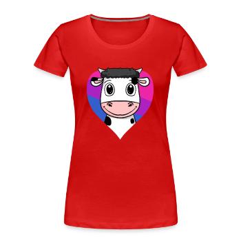 Bisexuell Kuh Geschenk - Frauen Premium Bio T-Shirt - Rot - Vorne - Mia (176cm)