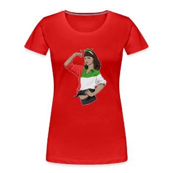 Arab Girl Unbreakable I Heritage United Arab - Frauen Premium Bio T-Shirt - Rot - Vorne - Mia (176cm)