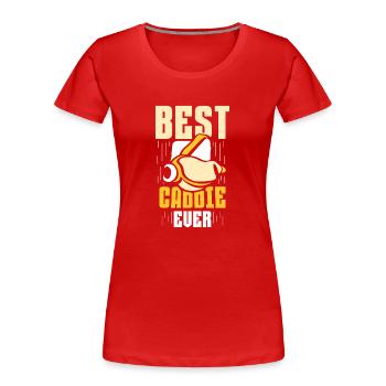 Meilleur caddie de golf golf golfeur golf golfer golf - T-shirt bio Premium Femme - rouge - Devant - Mia (176cm)