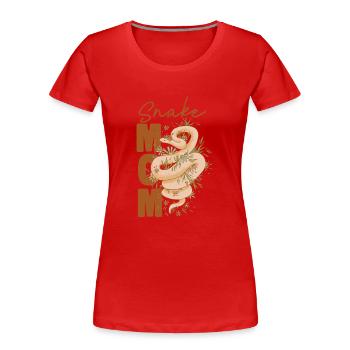 Snake Serpent Mom Mother Snake Mom - Frauen Premium Bio T-Shirt - Rot - Vorne - Mia (176cm)