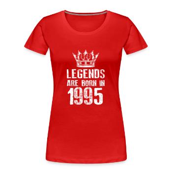 1995 légendes nées en - T-shirt bio Premium Femme - rouge - Devant - Mia (176cm)