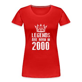 2000 légendes nées en - T-shirt bio Premium Femme - rouge - Devant - Mia (176cm)
