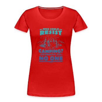 Camping Camping Holiday Tent Gift - Women's Premium Organic T-Shirt - red - Front - Mia (176cm)