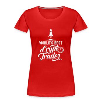 Weltbester Krypto Trader Crypto Traden Trading - Frauen Premium Bio T-Shirt - Rot - Vorne - Mia (176cm)