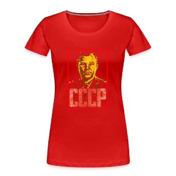 Juri Gagarin Astronaut - Frauen Premium Bio T-Shirt - Rot - Vorne - Mia (176cm)
