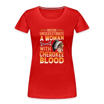 Indianer Ureinwohner Amerika Native American - Women's Premium Organic T-Shirt - red - Front - Mia (176cm)