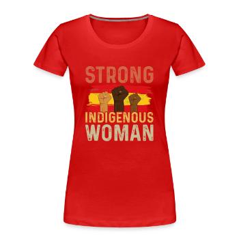 Indianer Ureinwohner Amerika Native American - Women's Premium Organic T-Shirt - red - Front - Mia (176cm)