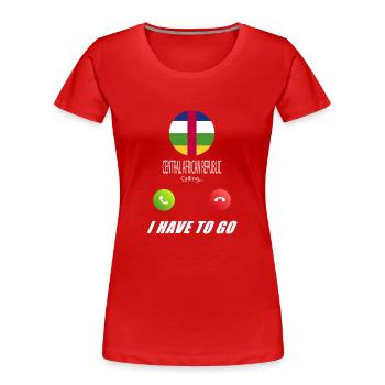 La République centrafricaine appelle Lusiger - T-shirt bio Premium Femme - rouge - Devant - Mia (176cm)