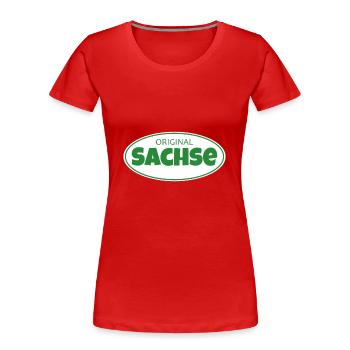 Erzgebirge meine Heimat - Frauen Premium Bio T-Shirt - Rot - Vorne - Mia (176cm)