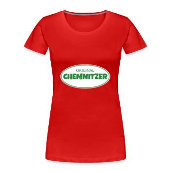 Erzgebirge meine Heimat - Frauen Premium Bio T-Shirt - Rot - Vorne - Mia (176cm)