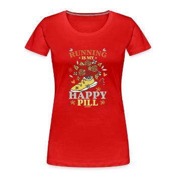 Running Jogging Sport Race Training Gift - T-shirt bio Premium Femme - rouge - Devant - Mia (176cm)