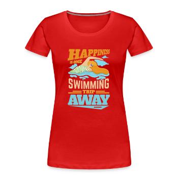 Natation Sauveteur Cours de natation Piscine extérieure Cadeau - T-shirt bio Premium Femme - rouge - Devant - Mia (176cm)