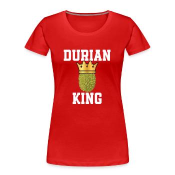 Durian King - Women's Premium Organic T-Shirt - red - Front - Mia (176cm)