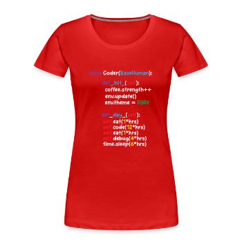 Developer Graphic Coder Programmer Computer Geek P - Frauen Premium Bio T-Shirt - Rot - Vorne - Mia (176cm)
