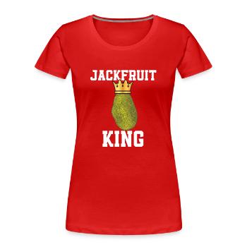 Jackfruit King - Women's Premium Organic T-Shirt - red - Front - Mia (176cm)