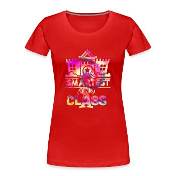 Smartest in the Class Back to School - Women's Premium Organic T-Shirt - red - Front - Mia (176cm)